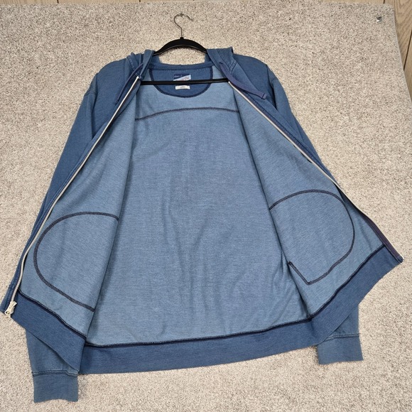 Johnnie O Hoodie Hanging Out Full Zip Mens Large Sampson Blue - Picture 4 of 9